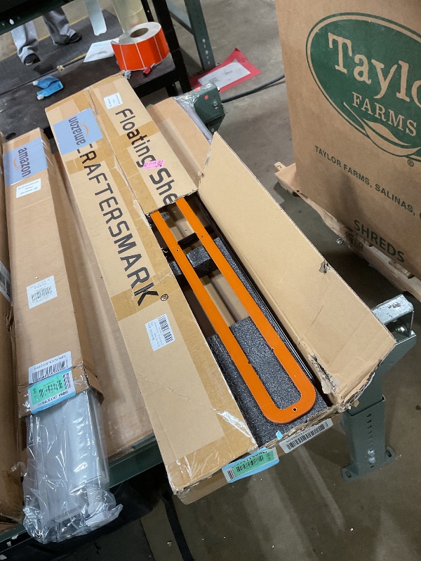 Photo 1 of ***FOR PARTS/ MISSING ASSEMBLY PIECES*** 1 Pack Large Shelf Brackets Long Floating Shelf Bracket Invisible Floating Shelf Hardware Heavy Duty Floating Mantel Brackets(43"X6"X1.5" with Tools)
