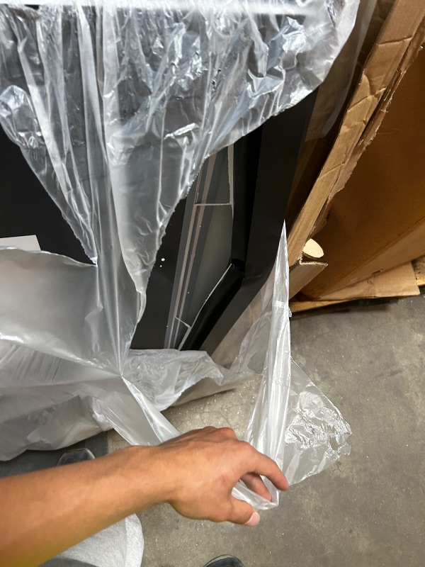 Photo 1 of *** MAJOR DAMAGE IN THE BACK***Amorho 55" X40" LED Bathroom Mirror with Black Frame, Front Light and Backlit(Controlled Separately), Stepless Dimmable, Anti-Fog, Shatter-Proof, 3 Colors, Memory