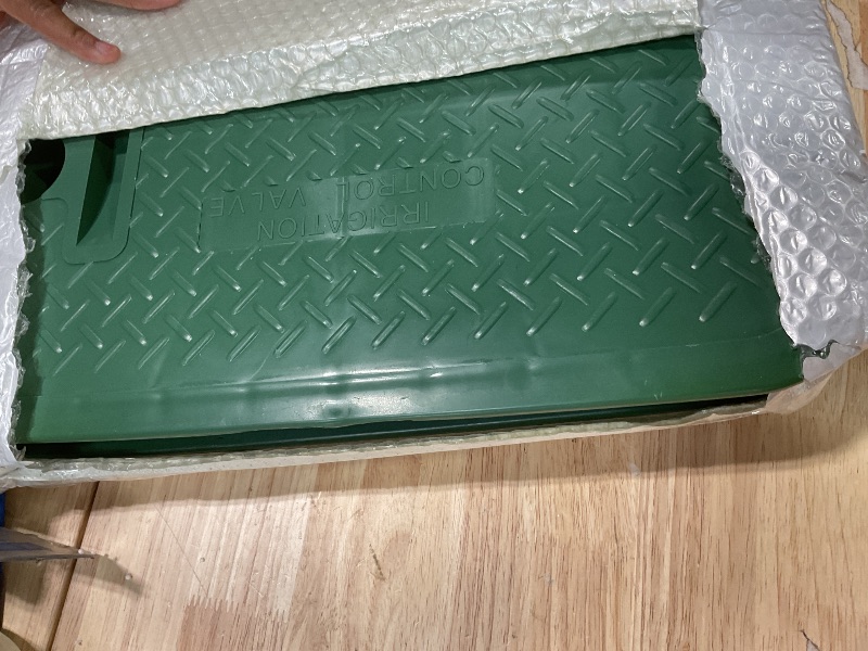Photo 1 of 2 Pcs 12 x 17 Inch Irrigation Valve Box Cover, Rectangular Sprinkler Valve Lids with Plug, Sprinkler Valve Cover Replacement for Outdoor Irrigation Watering Equipment, Only Covers, Box Not Included