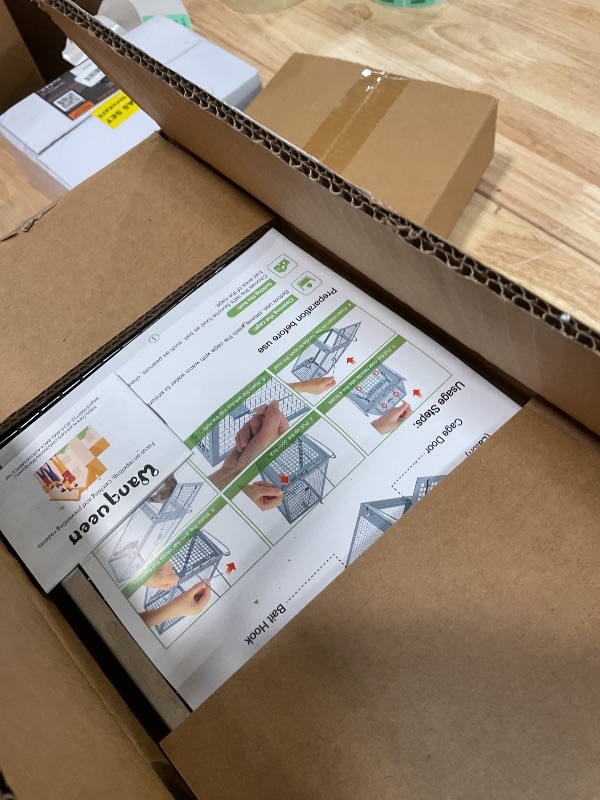 Photo 1 of 2 Packs Humane Rat Trap Outdoor, Wanqueen Humane Mouse Traps Indoor for Home, Small Rodent Chipmunk Trap and Other Live Animal Cage Catch and Release