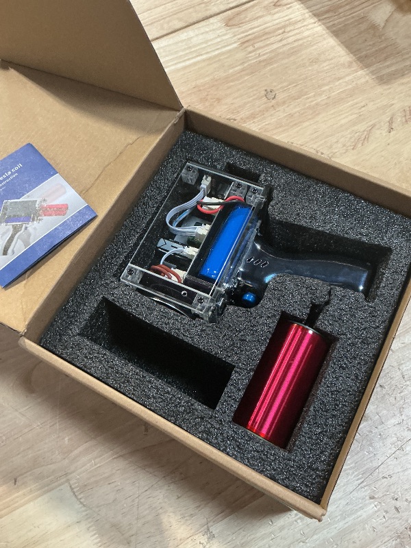 Photo 1 of ***MISSING ORIGINAL CHARGER CORD & INSTRUCTIONS*** Handheld Tesla Coil Gun, Portable Artificial Lightning Rechargeable Arc Plasma Mini Spark Gap Arc Generator Experiment Science Model