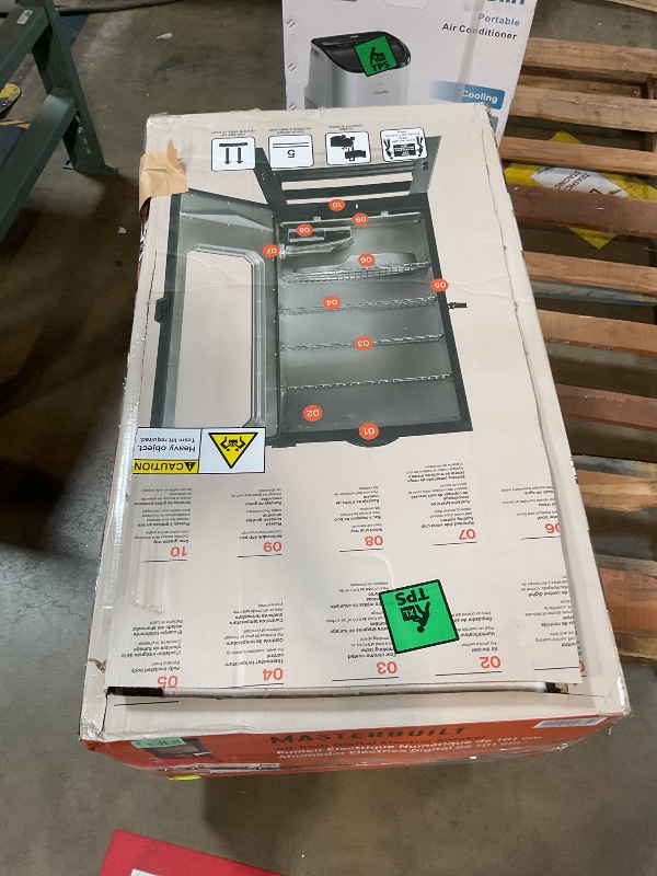 Photo 1 of ***DAMAGED BACK PANEL*** Masterbuilt® 40-inch Digital Electric Vertical BBQ Smoker with Leg Kit, Side Wood Chip Loader and 970 Cooking Square Inches in Black, Model MB20070122
