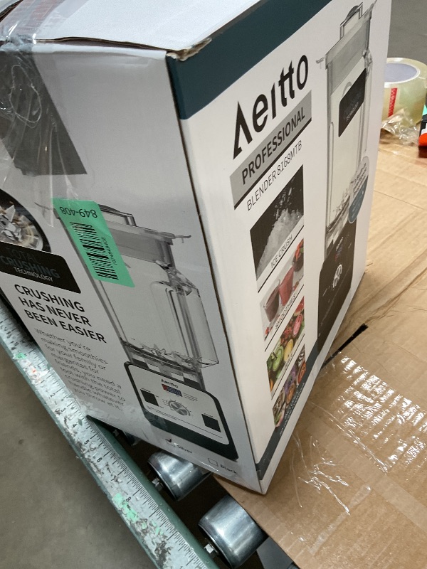 Photo 1 of ** missing black skinny piece **Aeitto Blender for Kitchen, 68 Oz Large Capacity Professional Countertop Blender, 1500-Watt Smoothie Blender for Ice Crush, Frozen Drinks, Silver