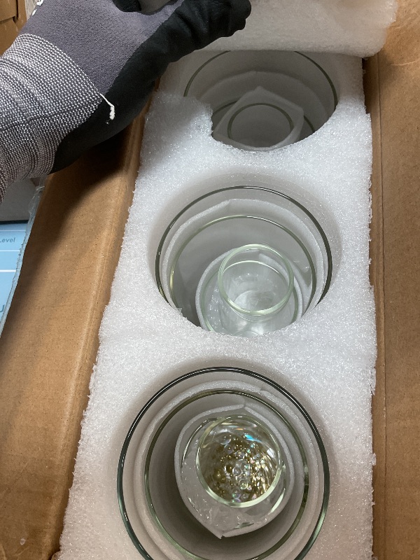 Photo 1 of ** one is damaged**15pcs Cylinder Vases for Centerpieces Small Flower 4,6,7.5,8,10Inch Tall Clear Vase Home Decor Centerpiece Table Flower Vase Decorations for Wedding Decoration?Holiday
