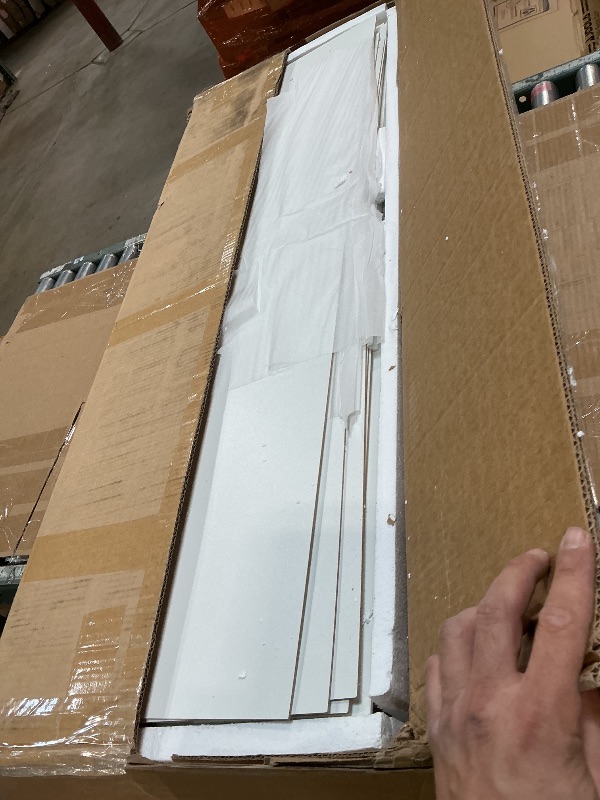 Photo 1 of ***FOR PARTS ONLY / HAS DAMAGED PIECES**** Jocoevol White 6 Drawer Dresser for Bedroom, 15.3" D x 47.2" W x 32.3" H in Simply Modern Chest of Drawers, Wood Storage Double Dresser with Deep Drawers for Living Room, Hallway Entryway, White
