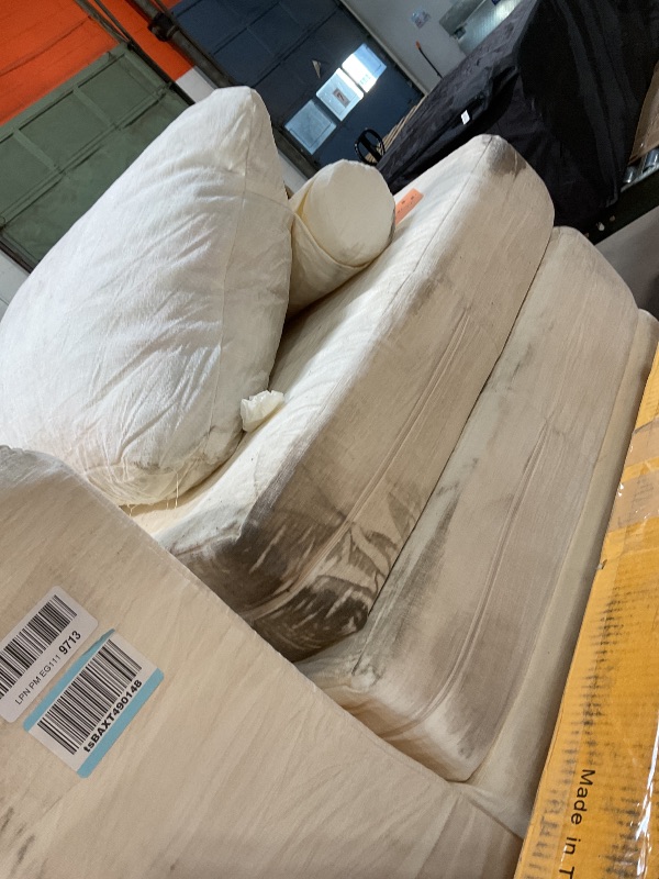 Photo 1 of ***INCOMPLETE SET/ MISSING LOUNGER SIDE OF COUCH/ EXTREMELY DIRTY*** Vesgantti Convertible Folding Sleeper Sofa Bed, Chenille Boneless Couch for Living Room, No Assembly Required, Beige