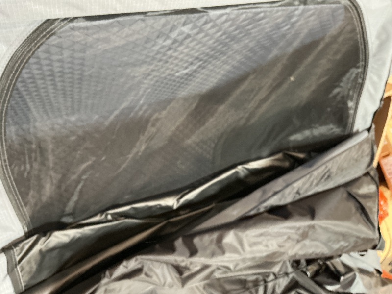 Photo 1 of **RUBBER PIECE ON THE BASE THAT TOUCHES CAR TOP IS SLIGHLTY DAMAGED** Sanhima Rooftop Tent Hard Shell - Jervis Overland Aluminium ABS Roof Top Tent w/Stargaze Window & LED Strip Light, Spacious Interior Space 83"x61"x41" for Car SUV Truck Camping (Gray)