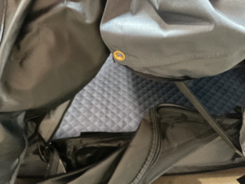 Photo 1 of **RUBBER PIECE ON THE BASE THAT TOUCHES CAR TOP IS SLIGHLTY DAMAGED** Sanhima Rooftop Tent Hard Shell - Jervis Overland Aluminium ABS Roof Top Tent w/Stargaze Window & LED Strip Light, Spacious Interior Space 83"x61"x41" for Car SUV Truck Camping (Gray)