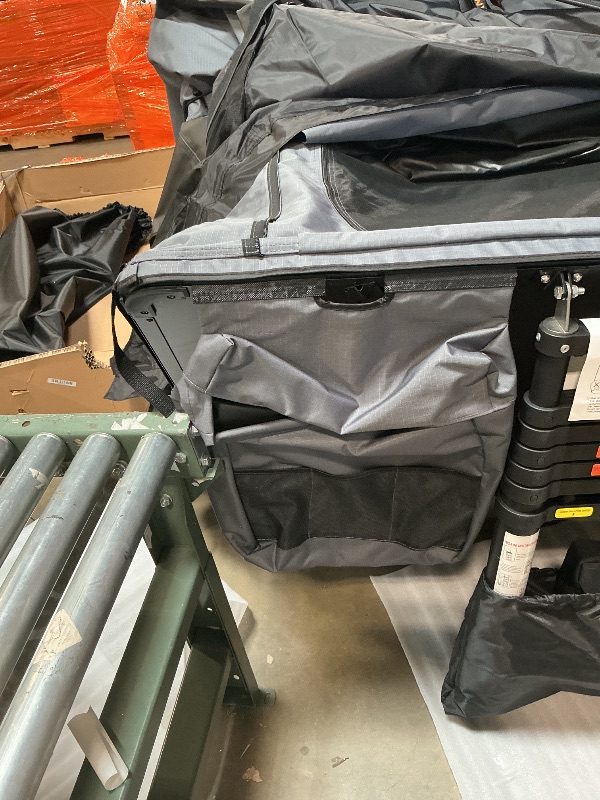 Photo 1 of **RUBBER PIECE ON THE BASE THAT TOUCHES CAR TOP IS SLIGHLTY DAMAGED** Sanhima Rooftop Tent Hard Shell - Jervis Overland Aluminium ABS Roof Top Tent w/Stargaze Window & LED Strip Light, Spacious Interior Space 83"x61"x41" for Car SUV Truck Camping (Gray)