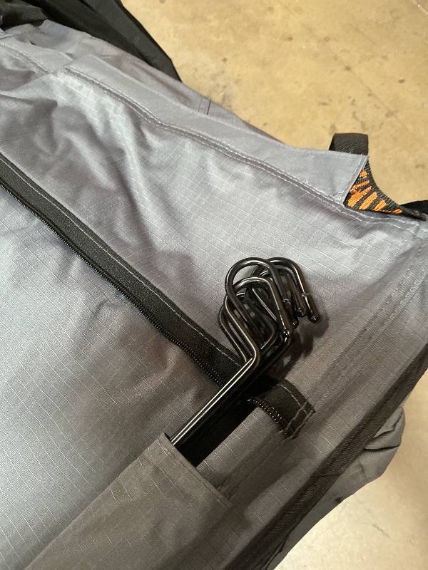 Photo 1 of **RUBBER PIECE ON THE BASE THAT TOUCHES CAR TOP IS SLIGHLTY DAMAGED** Sanhima Rooftop Tent Hard Shell - Jervis Overland Aluminium ABS Roof Top Tent w/Stargaze Window & LED Strip Light, Spacious Interior Space 83"x61"x41" for Car SUV Truck Camping (Gray)