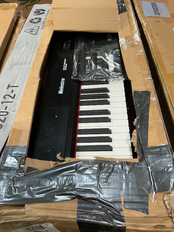 Photo 1 of ***FOR PARTS ONLY/ HAS A HOLE & WIRES ARE CUT**** Weighted Piano 88-Key Digital Piano, Full-Size Electric Piano Keyboard with Hammer Action, Sustain Pedal, MP3 Function Dual 15W Speaker, Supports USB-MIDI/Wireless Connect