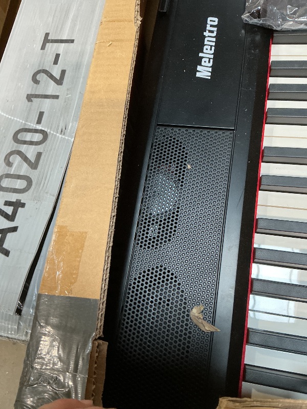 Photo 1 of ***FOR PARTS ONLY/ HAS A HOLE & WIRES ARE CUT**** Weighted Piano 88-Key Digital Piano, Full-Size Electric Piano Keyboard with Hammer Action, Sustain Pedal, MP3 Function Dual 15W Speaker, Supports USB-MIDI/Wireless Connect