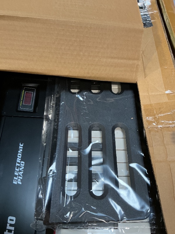 Photo 1 of ***FOR PARTS ONLY/ HAS A HOLE & WIRES ARE CUT**** Weighted Piano 88-Key Digital Piano, Full-Size Electric Piano Keyboard with Hammer Action, Sustain Pedal, MP3 Function Dual 15W Speaker, Supports USB-MIDI/Wireless Connect