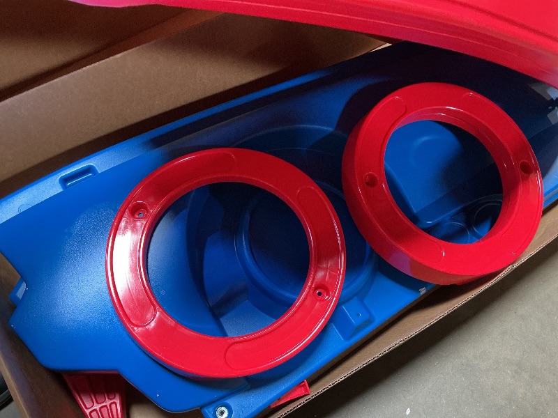 Photo 1 of ***MISSING PARTS **** Delta Children - Spidey and His Amazing Friends Web Crawler Race Car Twin Bed, Blue/Red