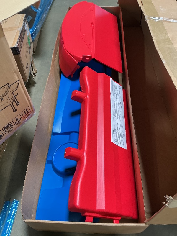 Photo 1 of ***MISSING PARTS **** Delta Children - Spidey and His Amazing Friends Web Crawler Race Car Twin Bed, Blue/Red