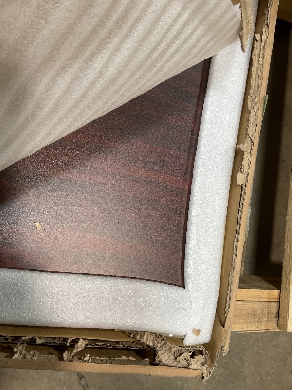 Photo 1 of ** 2 boxes. color is reddish black**Flash Furniture 30'' x 42'' Rectangular Black Laminate Table Top with 23.5'' x 29.5'' Table Height Base