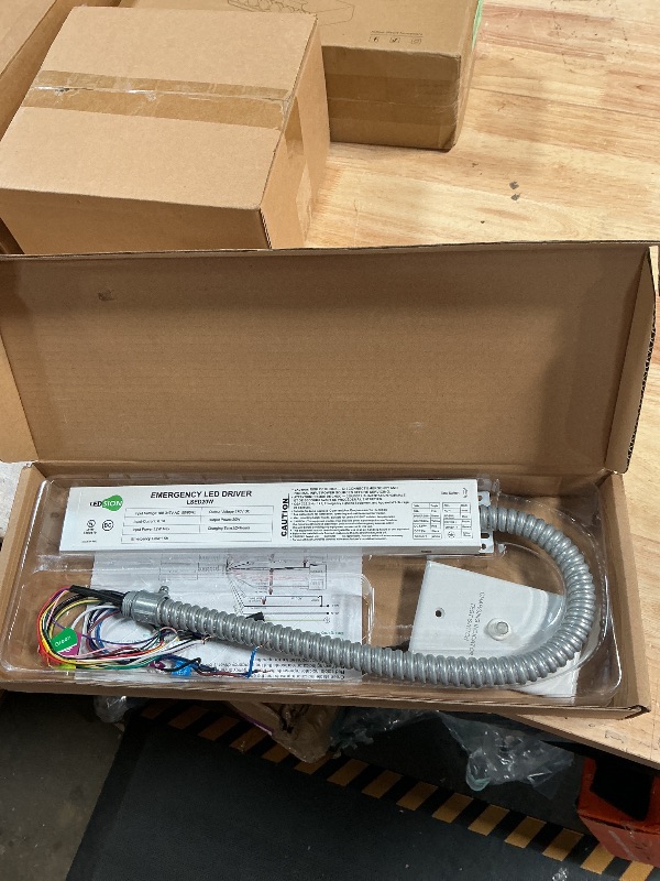 Photo 1 of ***FOR PARTS ONLY/ NON-FUNCTIONAL*** LED Emergency Backup Driver 20W, 120V-347VAC, Rechargeable UL Approved Backup Battery, Over 90mins Emergency Time, for LED troffer, Panel and Tubes White