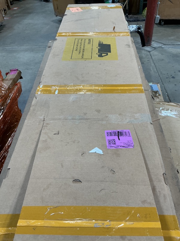 Photo 1 of *** INCOMPLETE SET/ MISSING BOX 1 OF 2 /PICTURED BOX IS BOX NUMBER 2 OUT OF 2 *** DWVO Outdoor Tall Storage Shed 50 Cuft with 2 Shelves, 4.3x2x5.5ft Vertical Tool Shed with Floor & Lockable Doors, Sturdy Double-Wall Plastic Cabinet for Garbage Cans and Ga