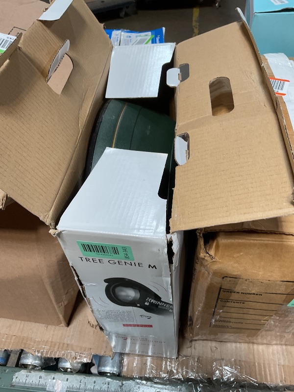 Photo 1 of **FOR PARTS ONLY/ POSSIBLY DAMAGED/ HEAVILY USED*** Krinner Christmas Tree Genie Medium - Green Tree Stand - Original Single Cable Operation, Holds up to 7 ft Live Trees - Foot Pedal Setup & Water Reservoir with Level Indicator - German Made