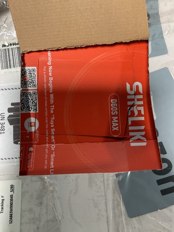 View 3 of ***INCOMPLETE SET/ MISSING COLLECTION BIN**** SHELIKI Robot Vacuum and Mop White, 3-in-1 6000pa Robotic Vacuum Cleaner with LiDAR Navigation, 70-Day Self-Emptying Base