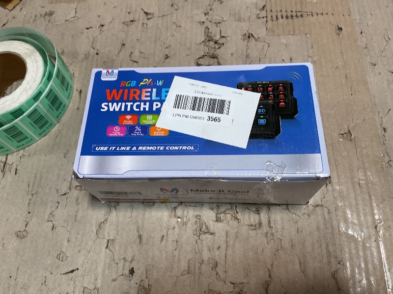 Photo 1 of ***MISSING PIECES***MICTUNING P1s-W 12 Gang RGB Wireless Switch Panel, 328FT 433MHz Remote Range, Up to 4-Panel Sync, Multi-Function Backlit Toggle/Pulsed/Momentary/Strobe Control for Offroad Trucks & Cars, Plug and Play