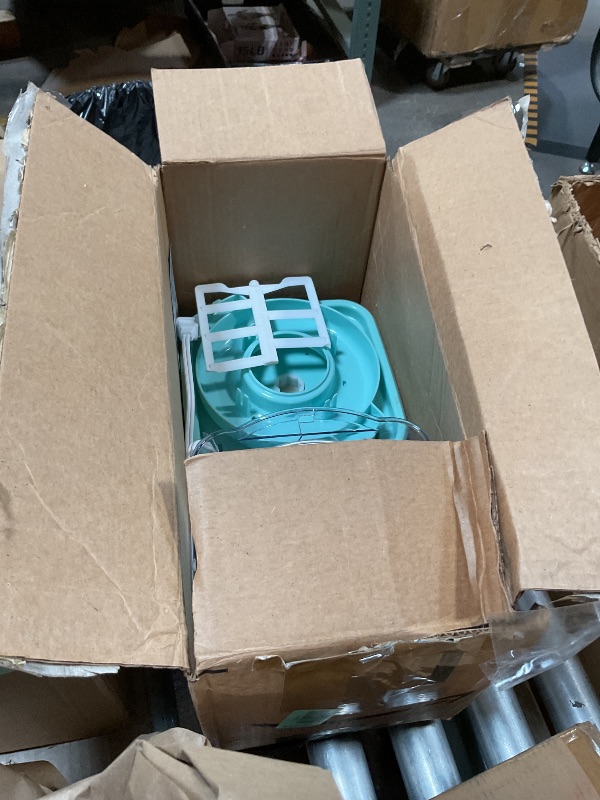 Photo 1 of **FOR PARTS ONLY/ BROKEN*** Nostalgia Electric Ice Cream Maker with 2-Qt Double Insulated Gel Canister & Stainless Steel Base - Makes Sorbet, Soft Serve, and Frozen Yogurt - Aqua