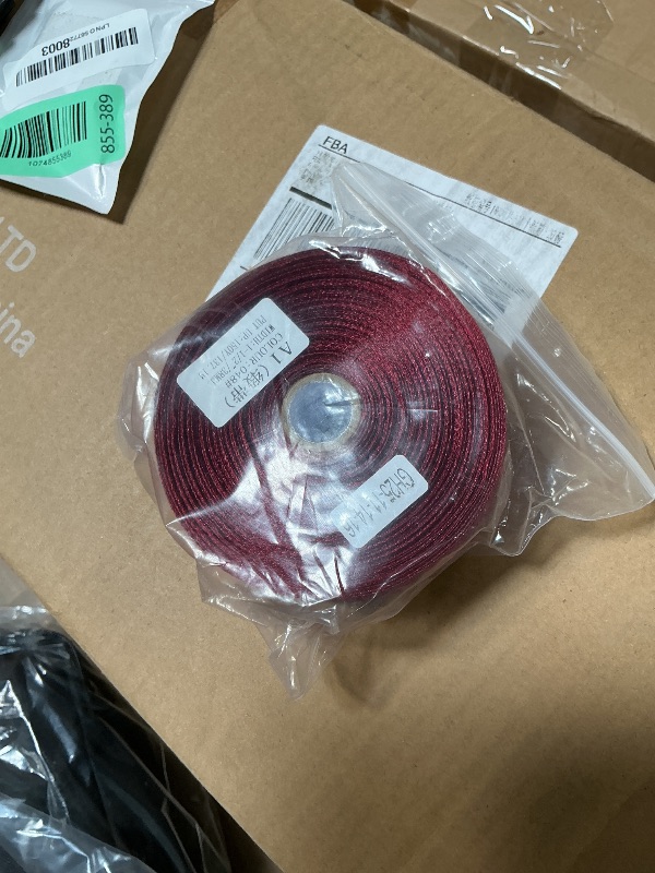 Photo 1 of 1-1/2 inches 50 Yard Wine red Satin Ribbon for Gift Wrapping, Wedding, Crafts, Christmas,Easter, Floral, Hair, Invitation Decorations and More