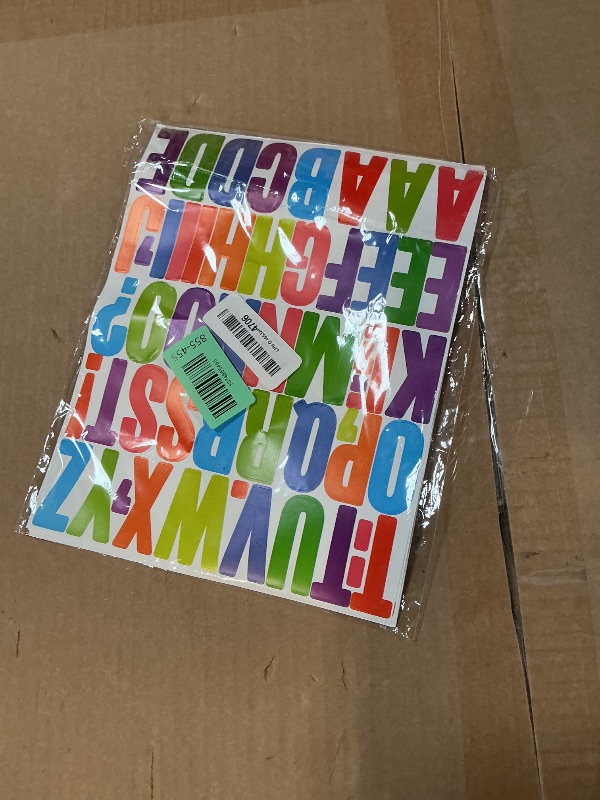 Photo 1 of ***INCOMPLETE SET/ COLORED STICKERS ONLY*** 36Pcs Craft Foam Circles with Letter Stickers, Long Needles and Fishing Line for Bracelet Banner Garlands 3 Inch Round Foam Discs for Birthday Party Decorations, Sculpture, Art and Crafts Supplies