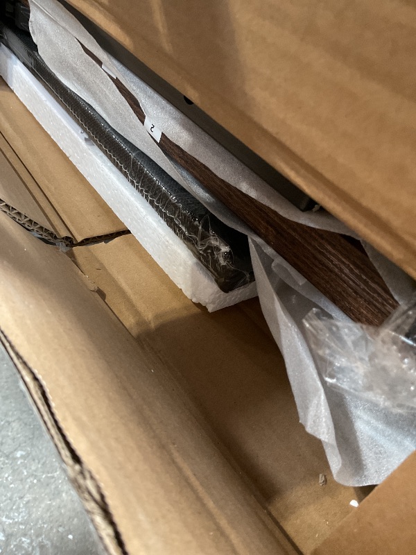 Photo 1 of ***RECOMENDED FOR PARTS/ MISSING AN ASSEMBLY PIECE*** PRAISUN 61" L Shaped Desk with Power Outlets & USB-C Port, Reversible Computer Corner Office Desk with 4 Fabric Drawers and 2 Storage Shelves, Large Desk for Gaming Writing Study, Rustic Brown
