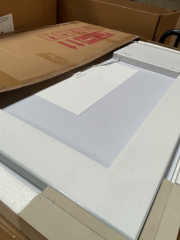 Photo 1 of **FOR PARTS ONLY HAS DAMAGED WIRES*** TETOTE Led Bathroom Mirror 30 x 36 Inch, Beveled Lighted Bathroom Vanity Frameless Mirror with Extra-Bright Lights, Frontlit & Backlit, Defogging, 3-Color Dimmable, Tempered Glass, Waterproof