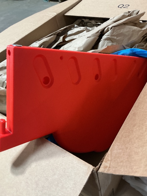 Photo 1 of ***HEADBOARD CRACKED*** Delta Children - Marvel Spidey and His Amazing Friends 4-Piece Toddler Room-in-a-Box Set – Includes Sleep and Play Toddler Bed, Table, 1 Chair and Fabric Toy Box, Blue/Red