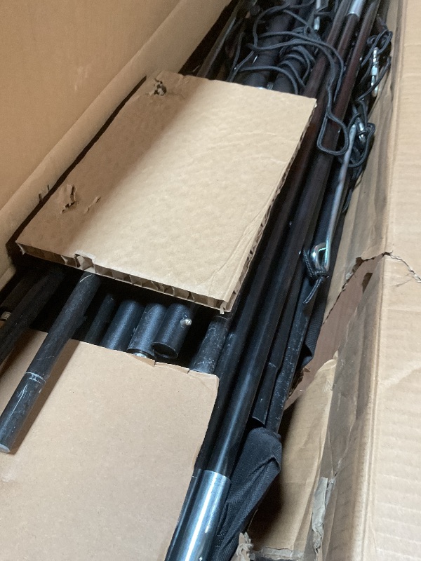 Photo 1 of ***FOR PARTS ONLY/ DAMAGED (BENT ASSEEMBLY POLES)***** Haokelball Golf Cage with Metal Frame, 10x8x6ft Golf Hitting Nets for Backyard Driving Real Balls, Heavy Duty Net Enclosure with 3-Sides & Target Cloth for Indoor Outdoor Full Swing Practice