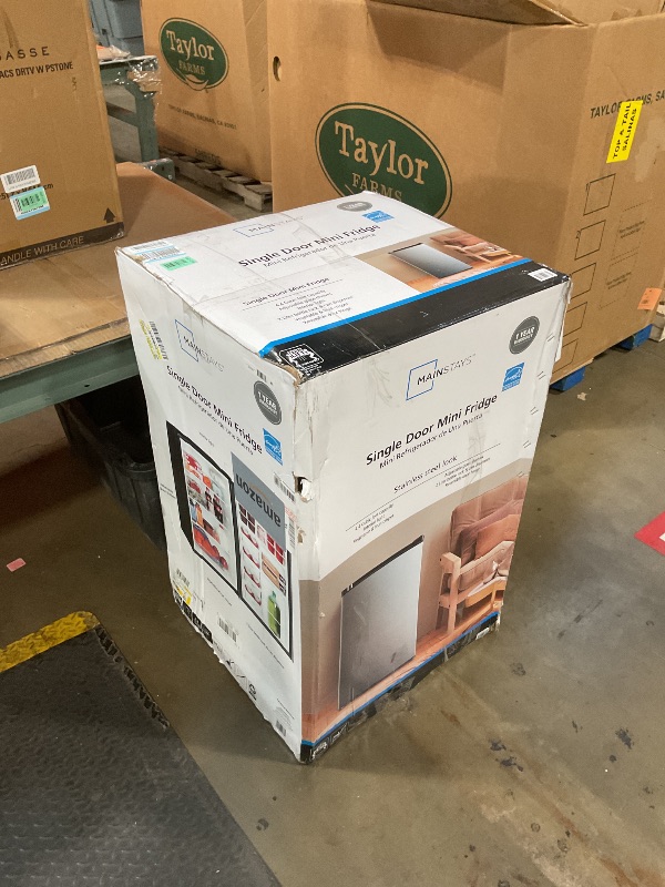 Photo 1 of ***PARTS ONLY***NON FUNCTIONAL***Sweetcrispy 3.2 Cu.Ft Mini Fridge with Freezer Small Refrigerator Single Door Adjustable Thermostat Energy-efficient Low Noise, Compact Fridge for Bedroom, Office, Dorm (Silver Door)