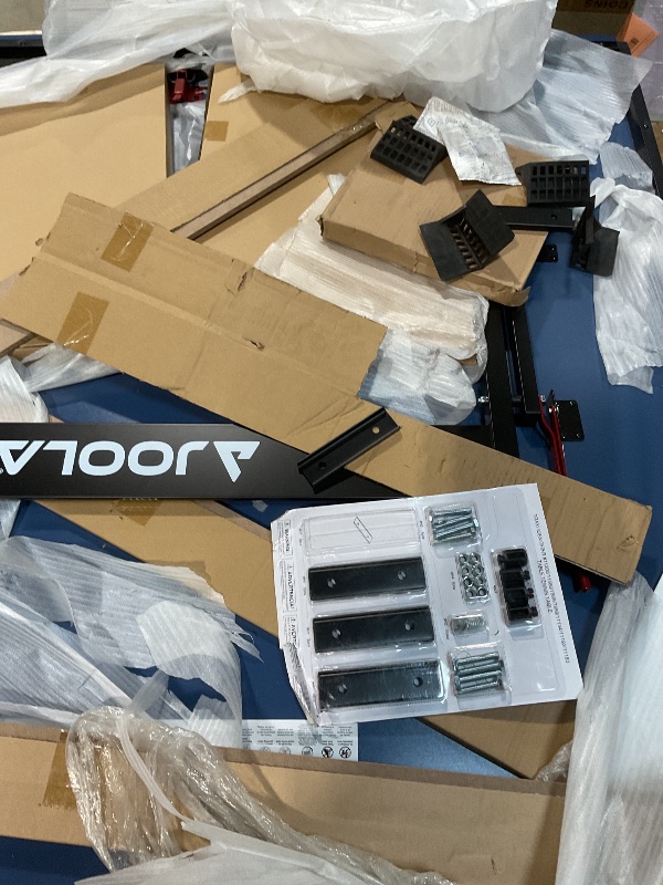 Photo 1 of ** major damage to frame support piece**JOOLA Inside Professional MDF Indoor Ping Pong Table with Quick Clamp Table Tennis Net and Post Set - 10 Minute Easy Assembly - Tournament Quality - Foldable with Single Player Playback Mode, Blue
