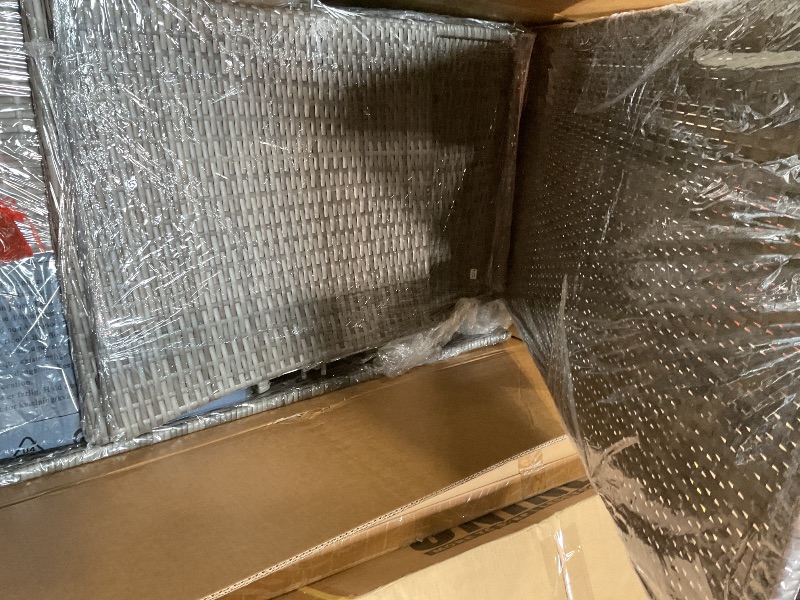 Photo 1 of ***INCOMPLETE SET BOX NUMBER 2 OUT 2BOXES *** Wisteria Lane Patio Furniture Set, Wicker Outside Outdoor Furniture for All Weather, Patio Sofa with High Backrest Support and Wide Armrest for Backyard, Balcony, Deck, Porch, Navy Blue