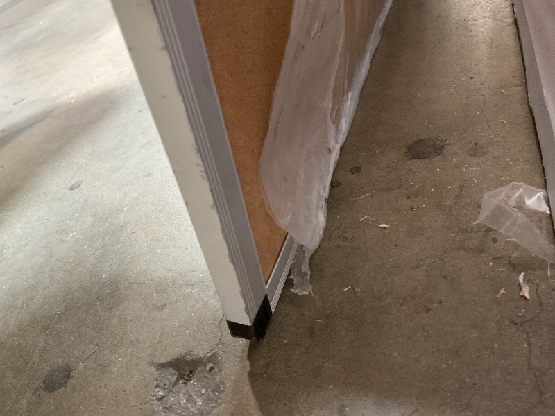 Photo 1 of ** bend/scrape damage on frame** VIZ-PRO Large Cork Bulletin Board, 72 X 48 Inches, Wall-Mounted Corkboard with Silver Aluminium Frame for School, Office, and Home 6' X 4'