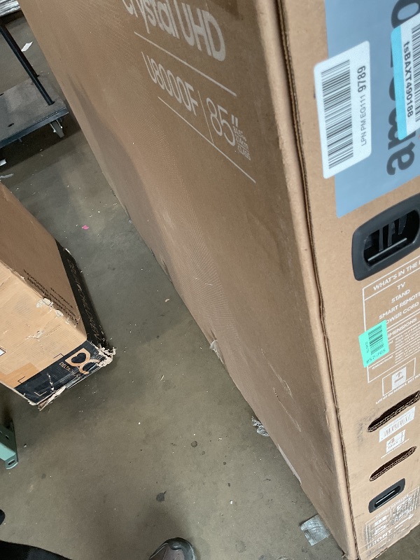 Photo 1 of **selling for parts. Major damage to screen**Samsung 85-Inch Class Crystal UHD U8000F 4K Smart TV (2025 Model) Endless Free Content, Processor, MetalStream Design, Knox Security, Alexa Built-in