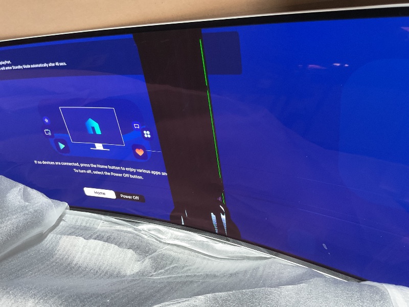 Photo 1 of ***SCREEN DAMAGE USED FOR PARTS***Samsung 49" Odyssey G93SC Series Curved Gaming Monitor, QD-OLED, 240Hz, 0.03ms, DQHD, G-Sync Compatible, FreeSync Premium Pro, Adjustable Stand