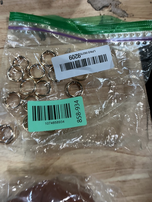 Photo 1 of 16 Pcs Spring O Ring Clip 1/2 inch Round Mini Snap Clip Gold Key Rings for Keychain Alloy Buckle Key Hook Mini Clips for Purse Strap Bag Handbag Keys Crafts Jewelry Making