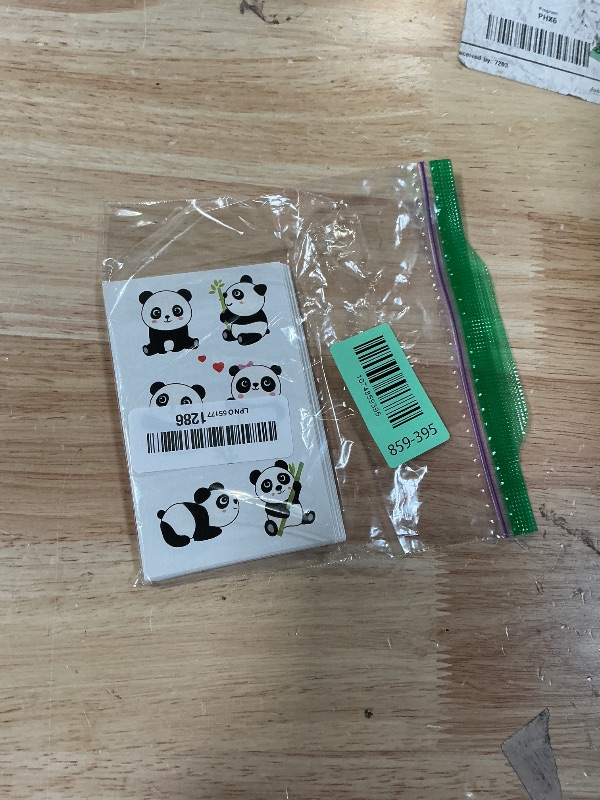 Photo 1 of 120 PCS (24 Sheets) Panda Temporary Tattoos, Birthday Decorations Panda Party Favors