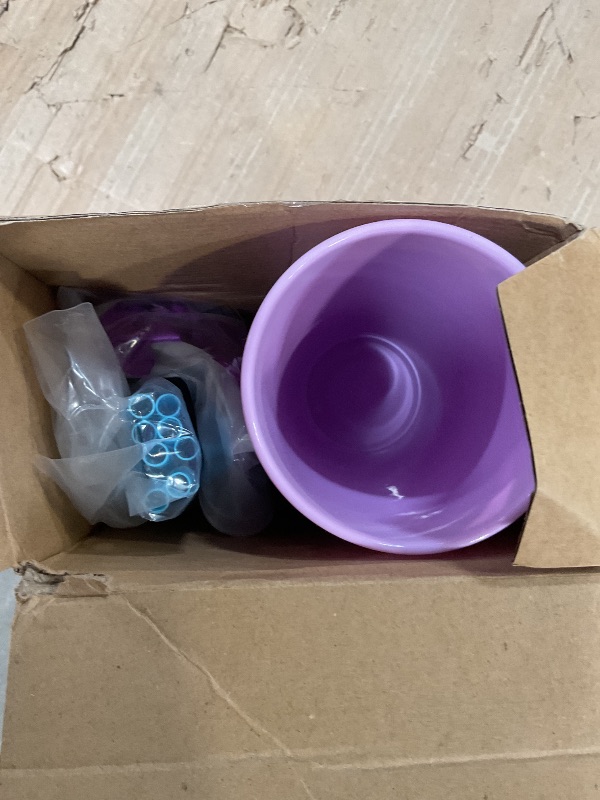 Photo 1 of 12 Set Kpop Theme Party Favor Cups 24oz Reusable Plastic Kpop Theme Cups with Bow Lid and Straw Bulk Purple Coffee Tumbler Gift for Music Movie Birthday Baby Shower Party Supplies Decoration