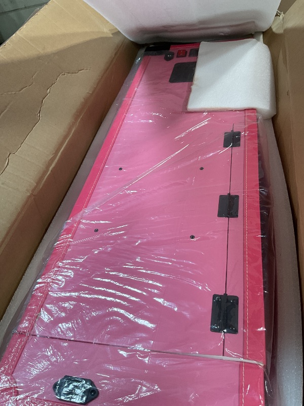 Photo 1 of **HAS DAMAGE UNDER 1 OF THE WHEELS/ UNSTABLE**** SHANY REBEL Pro Series – Makeup Artists Multifunction lighted Cosmetics Rolling Case with Fan - Proudly PINK