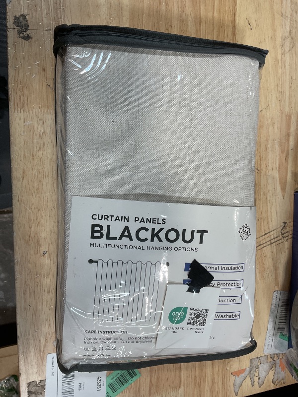 Photo 1 of 100% Blackout Shield Linen Textured Total Blackout Curtains for Bedroom 84 Inches Long, Back Tab/Rod Pocket Living Room Drapes, Thermal Insulated Blackout Curtains 2 Panels Set, 50" W x 84" L, Cream