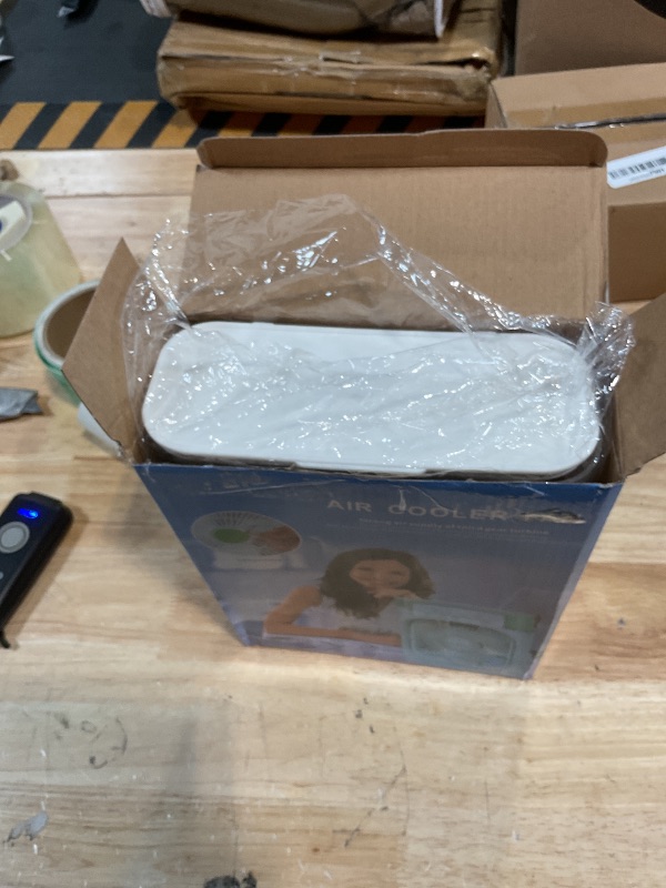 Photo 1 of ***RETAIL CANNOT BE ALTERED/ $20 RETAIL **** Portable Air Conditioners, 2000mAh Rechargeable Mini Air Cooler Fans, 500ML Personal Portable AC Unit with 3 Speed, 2 Spray, 7 Color, 3 Timer, Small Desktop Cooling Fan for Bedroom Office (White)