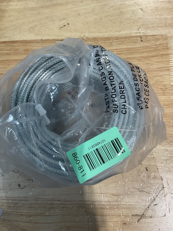 Photo 1 of ***INCOMPLETE SET/ WIRES ONLY*** hannger 3/16" Wire Rope Kit, 304 Stainless Steel Turnbuckle for Shade Sail & 100' PVC Coated Steel Cable w/ 7×7 Strand Core for Decking Stair Railing, Curtain Wire, String Light Hanging, Clothes Line
