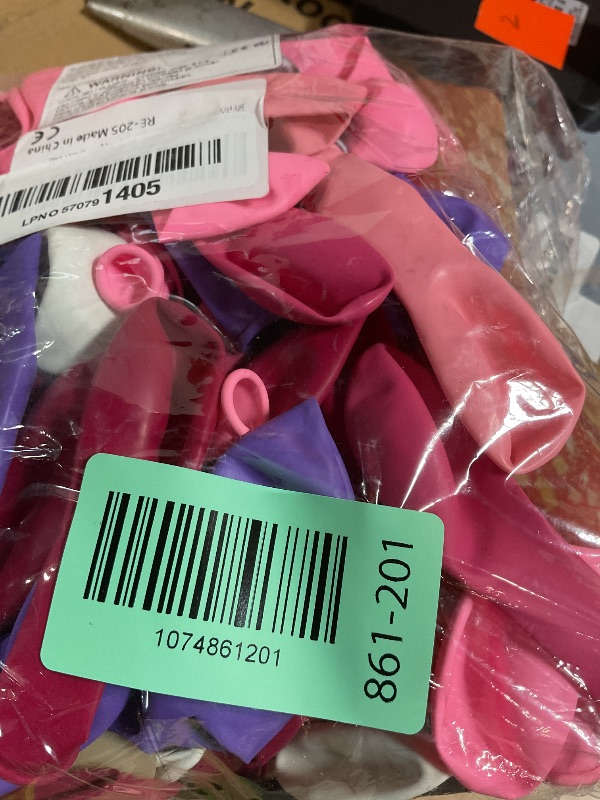 Photo 1 of ***MISSING PIECES***Enanal Make-up Birthday Party Decorations, 163pcs Hot Pink/Purple/White Latex Balloons with Lipstick/Nail Polish/High-heel/Blusher Shaped Balloons for Girls Spa Party Supplies