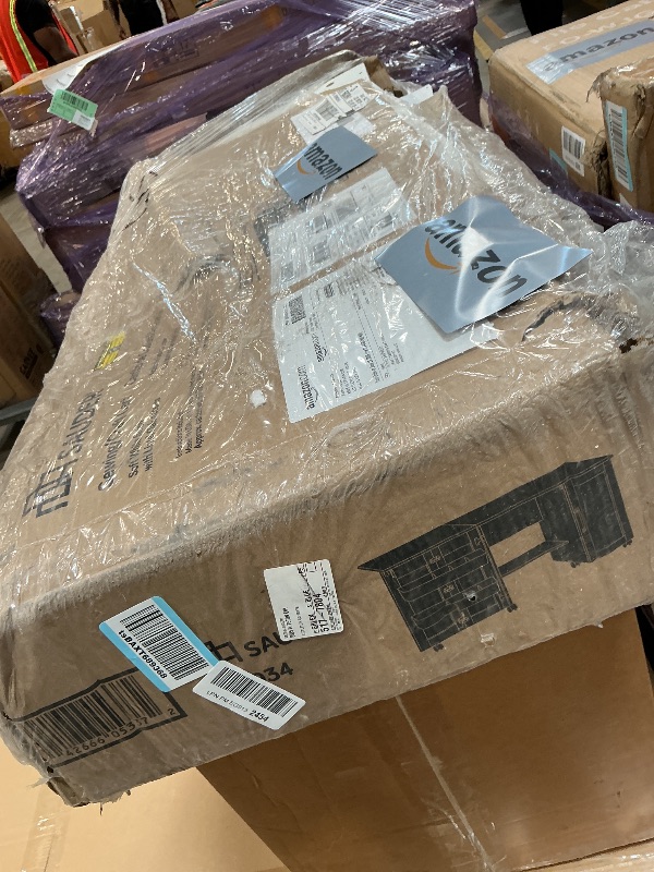 Photo 1 of *** damaged box could be missing assembly ***Sauder Miscellaneous Storage Sewing Cart, Drop-Leaf Craft Table, Sewing Table with Storage - Soft White Finish