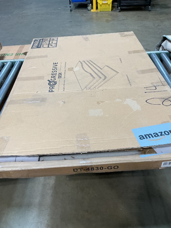 Photo 1 of ***INCOMPLETE SET/ TABLETOP ONLY NO LEGS*** Progressive Desk Stand Up Height Adjustable Electric Standing Desk - 48" x 30" with Dual Motor, 3 Stages Sit Stand Table - Gray Oak, Black Frame