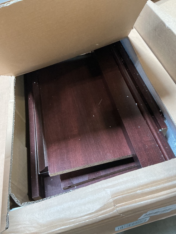 Photo 1 of *** CHIPPED EDGES ***Sauder Miscellaneous Storage 3-Shelf Bookcase/ Book shelf, Select Cherry finish