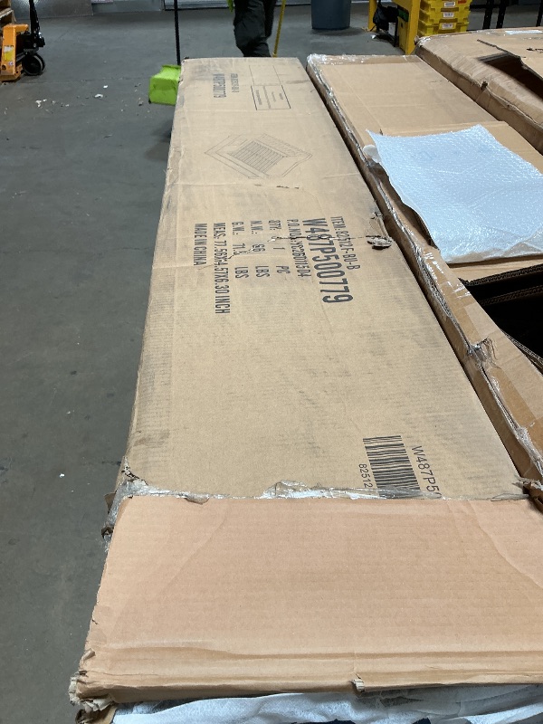 Photo 1 of ***DAMAGED BOX ASSEMBLY PIECES MAY BE MISSING***DNYN Gingham Daybed with Pull-Out Trundle and Side Pocket for Bedroom/Guest Room, Full Size Upholstered 3-in-1 Versatile Sofabed Frame with Tufted Button Backrest, Space-Saving & No Box Spring Needed